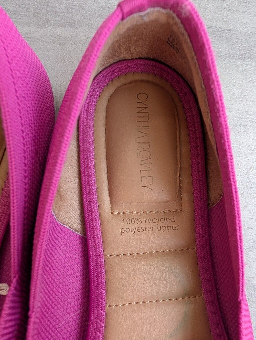 Cynthia Rowley Pink Chelsea Pointed Toe Knit Slip On Ballet Flats Womens 8 - Picture 9 of 11